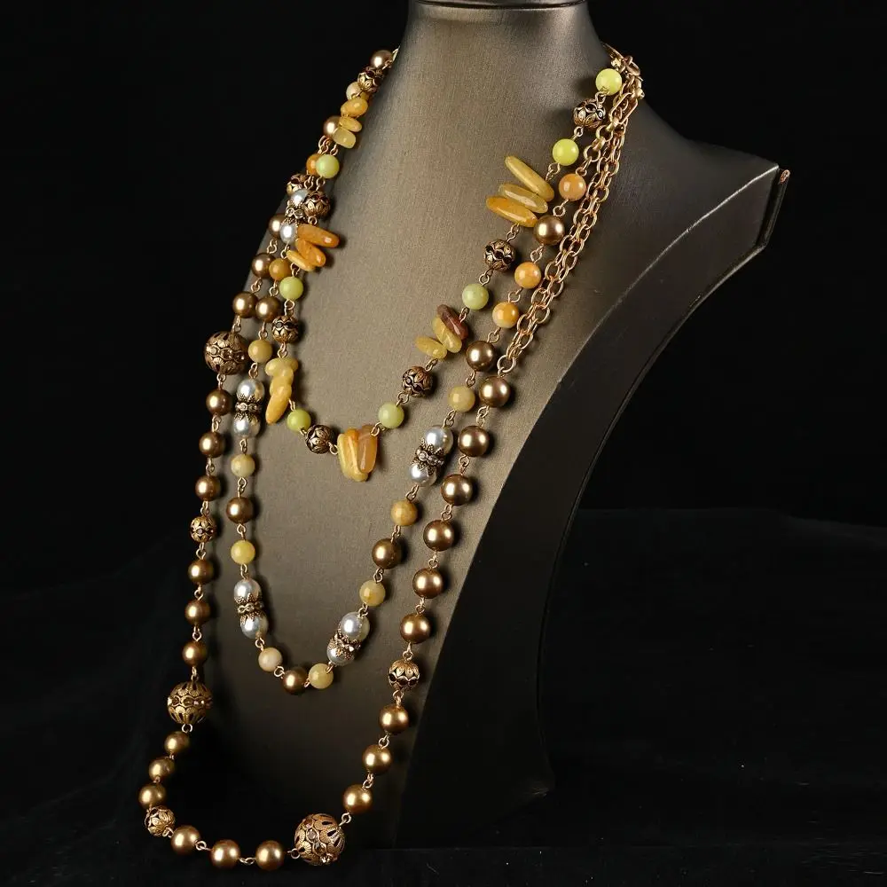 Luxury Pearl and Shell Beaded Antique Vintage Copper-plated Long Bohemian Three Layers Women Girls
Luxury Pearl and Shell Beaded Antique Vintage Copper-plated Long Bohemian Three Layers Women Girls