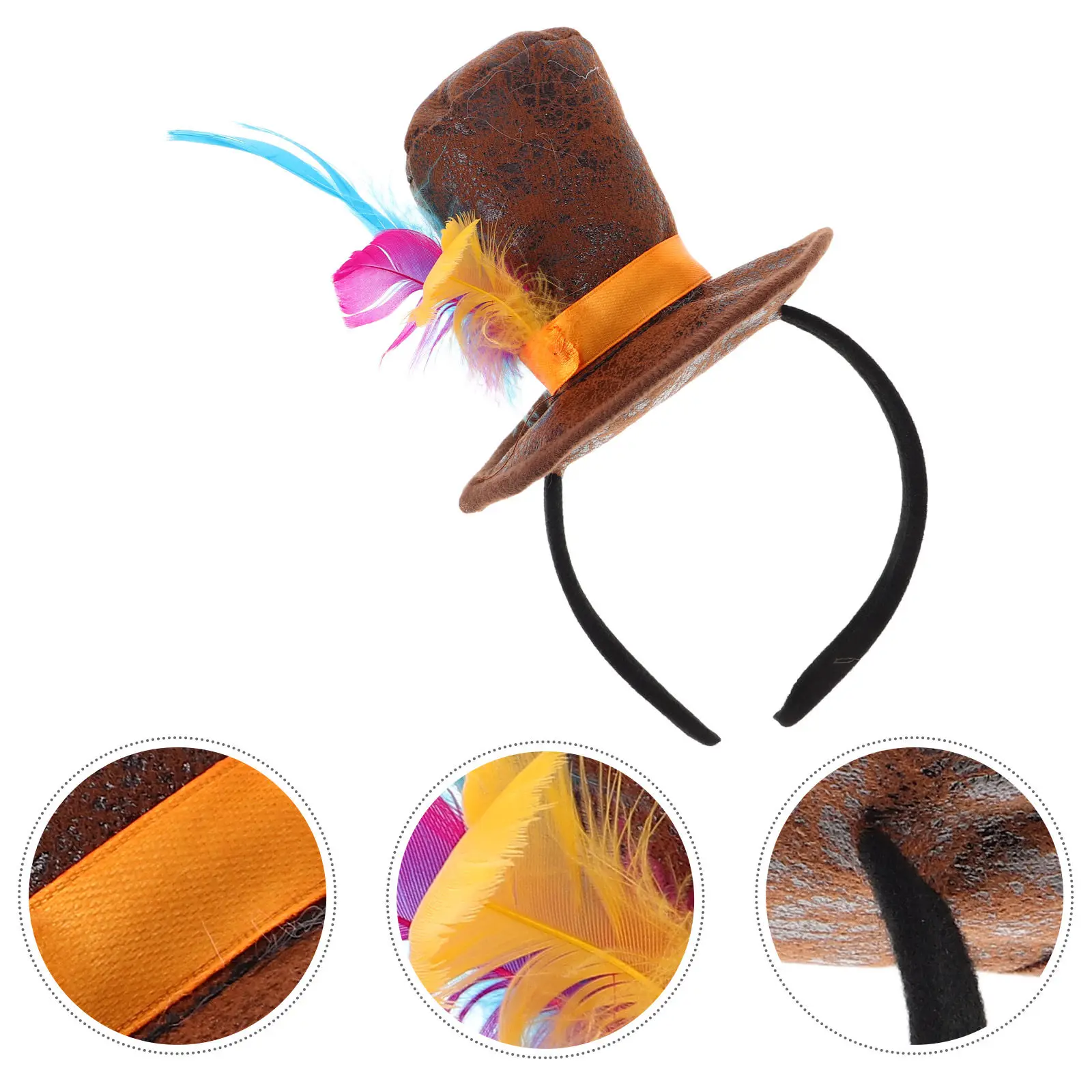 Women's Mini Top Hat Headband Fascinator Small Vintage Hat Decor for Birthday Party Tea Party Prom Evening Dress Up Headwear
Women's Mini Top Hat Headband Fascinator Small Vintage Hat Decor for Birthday Party Tea Party Prom Evening Dress Up Headwear