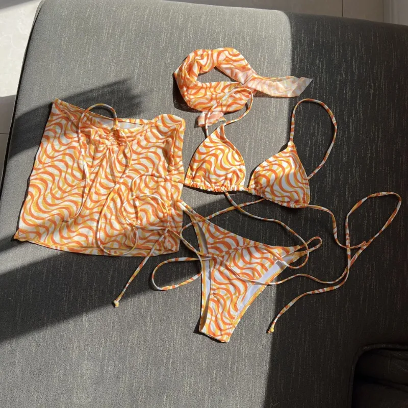 Women's High Cut Thong Bikini Set Textured Halter Triangle String Tie Side Swimsuit Bathing Suit
Women's High Cut Thong Bikini Set Textured Halter Triangle String Tie Side Swimsuit Bathing Suit
