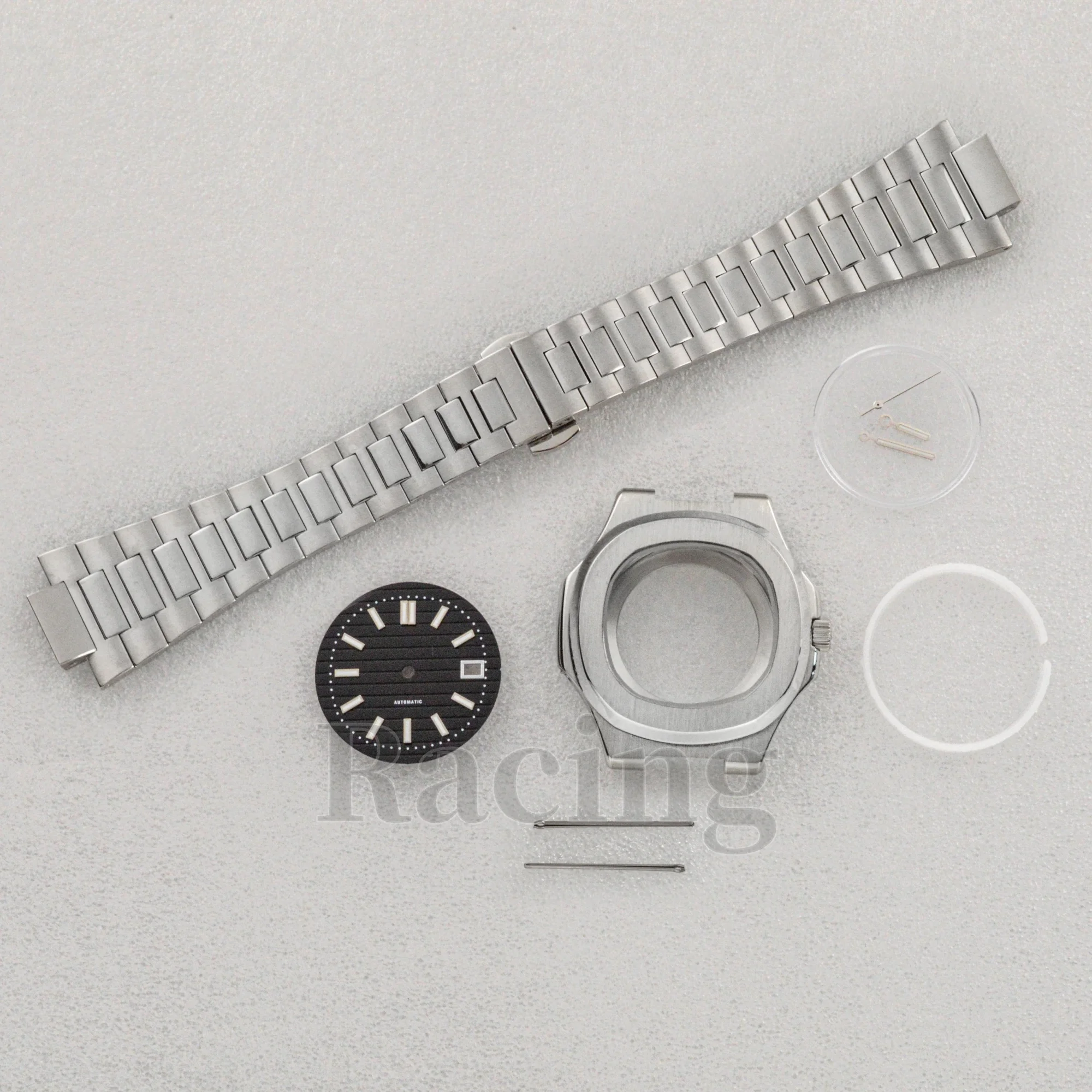 NH35 Case Watchband Luminous Dial Hands for Nautilus Watch Parts Sapphire Glass 41mm Watch Case fit NH35/36 Automatic Movement
NH35 Case Watchband Luminous Dial Hands for Nautilus Watch Parts Sapphire Glass 41mm Watch Case fit NH35/36 Automatic Movement