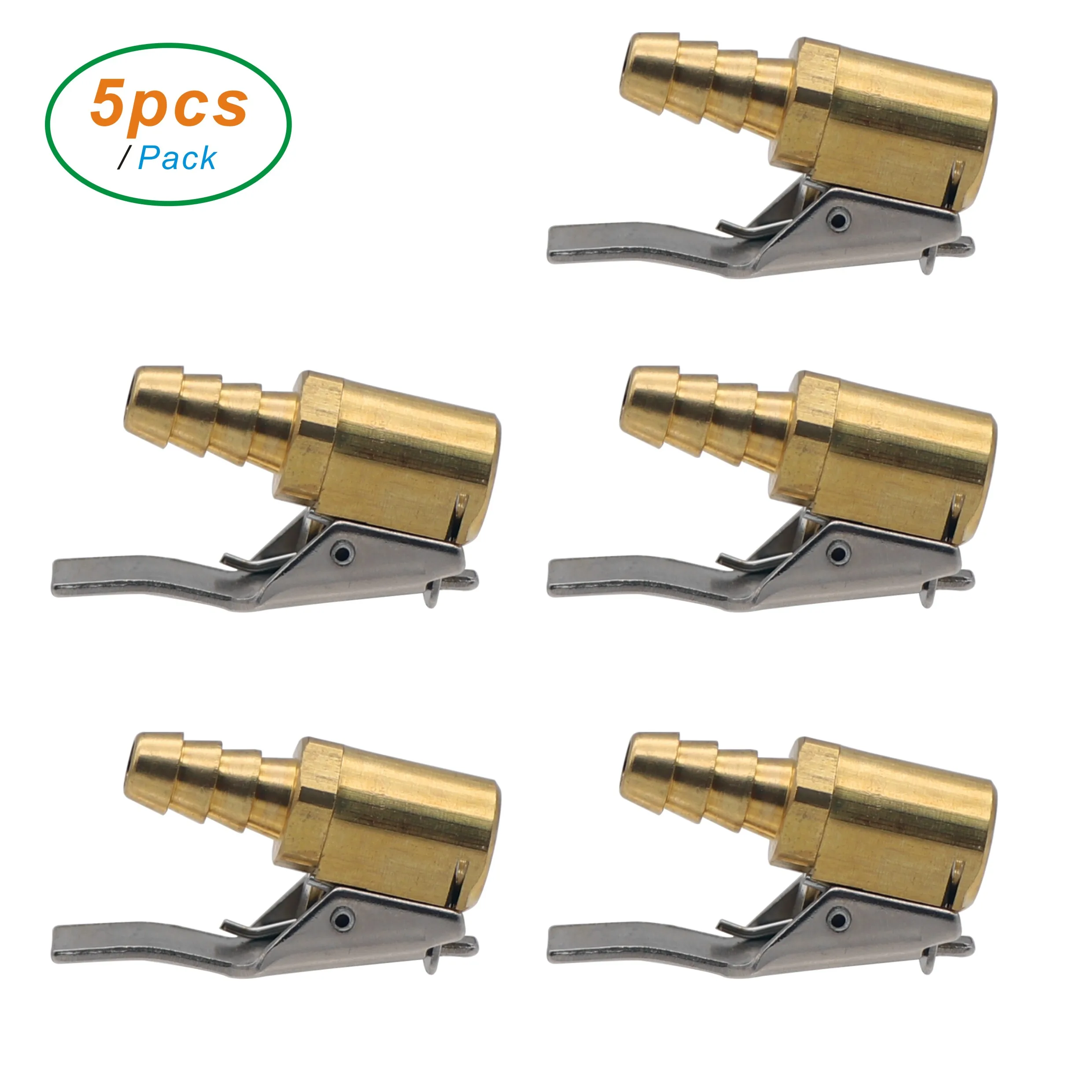 5pcs/pack Euro Style Air Chuck 8mm (5/16") Hose Barb Brass Stem Closed or Open Plain Brass or Nickel Plated Tire Inflation Tool
5pcs/pack Euro Style Air Chuck 8mm (5/16") Hose Barb Brass Stem Closed or Open Plain Brass or Nickel Plated Tire Inflation Tool