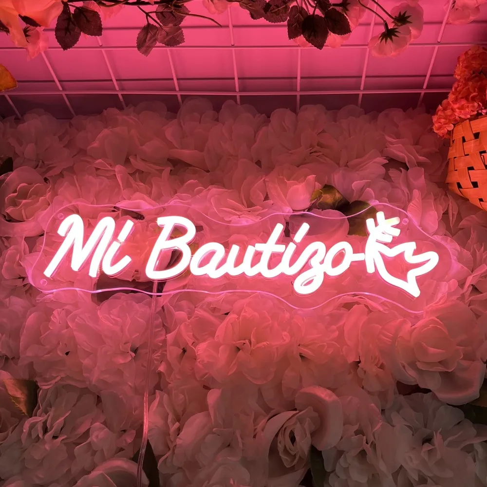 Mi Bautizo Neon Sign for Party Baptism DecorationMy Baptism LED Neon Lights Sign Led Wall Room Church Decor Sign Birthday Gift
Mi Bautizo Neon Sign for Party Baptism DecorationMy Baptism LED Neon Lights Sign Led Wall Room Church Decor Sign Birthday Gift