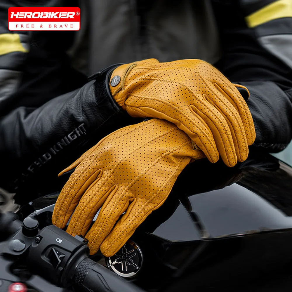 Кожаные мотоциклетные перчатки в стиле ретро, мотоперчатки с сенсорным экраном, летние дышащие удобные перчатки для мотокросса, перчатки для езды на открытом воздухе
Кожаные мотоциклетные перчатки в стиле ретро, мотоперчатки с сенсорным экраном, летние дышащие удобные перчатки для мотокросса, перчатки для езды на открытом воздухе