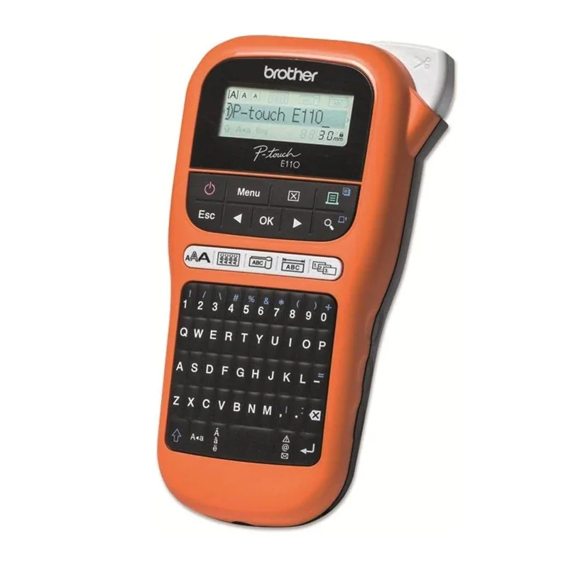 Brother PT-E110 Label Maker, P-Touch Electrician Label Printer, Handheld, QWERTY Keyboard, for 6/9/12mm Label
Brother PT-E110 Label Maker, P-Touch Electrician Label Printer, Handheld, QWERTY Keyboard, for 6/9/12mm Label