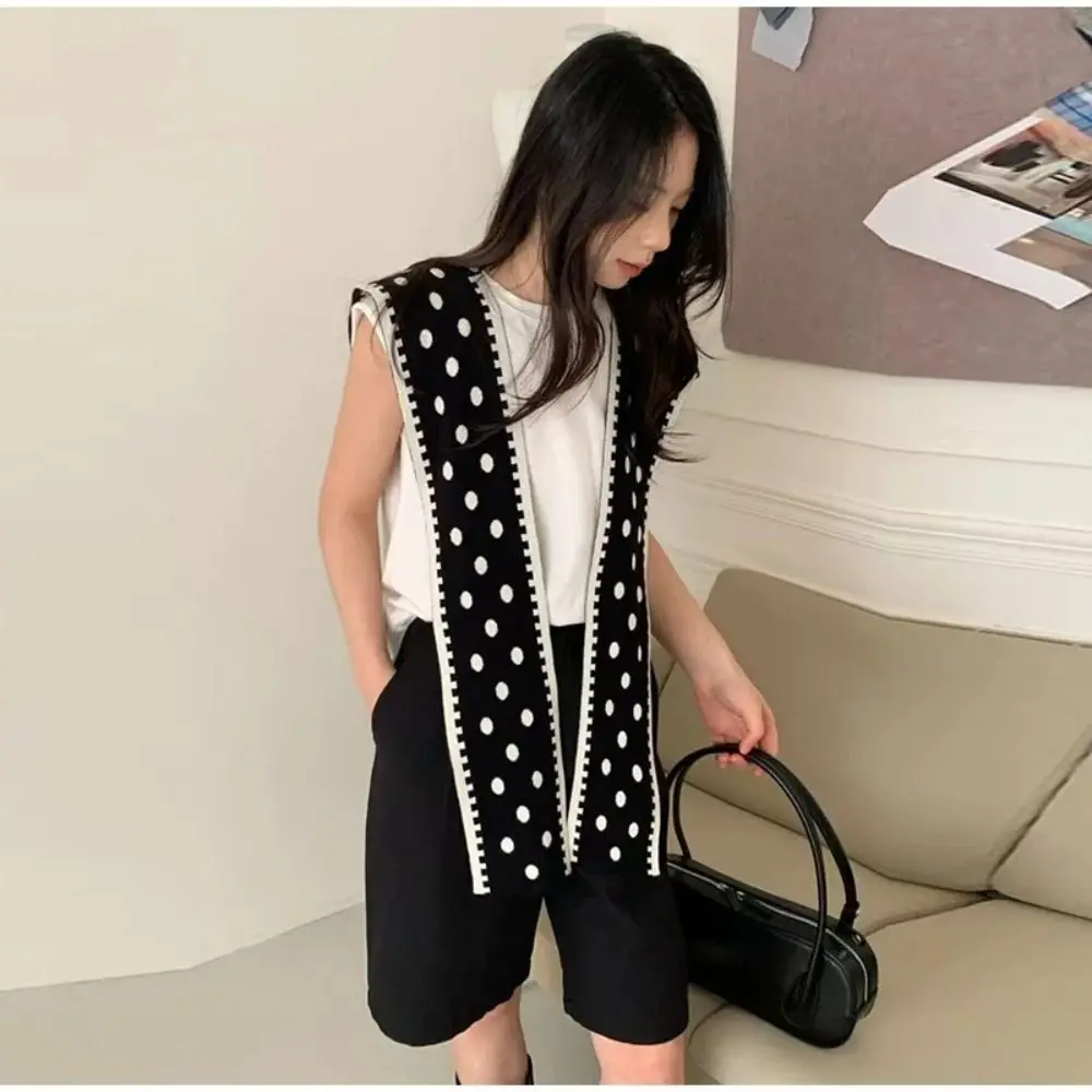 Simple Cape Polka Dot Knitted Shawl Knotted Retro Fake Collar Wraps Sweet Knit Scarves Blouse Shoulders Accessories
Simple Cape Polka Dot Knitted Shawl Knotted Retro Fake Collar Wraps Sweet Knit Scarves Blouse Shoulders Accessories