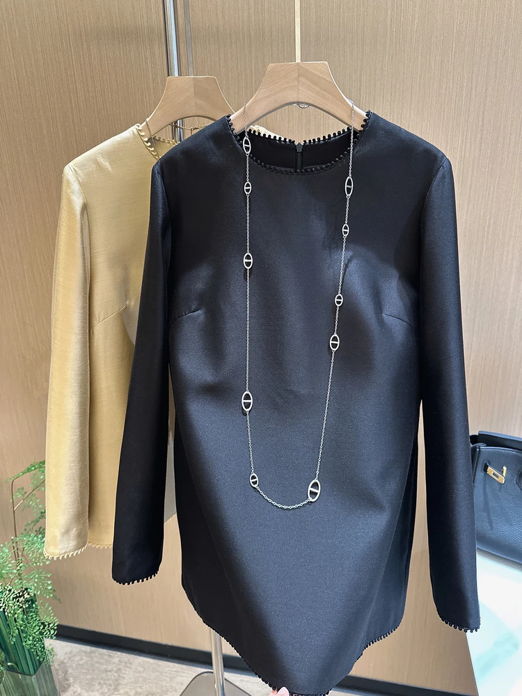 Elegant Silk Wool Women's Long Sleeve Shirt Feel Sophisticated Silk Leaf Wool Blend Comfortable Breathable
Elegant Silk Wool Women's Long Sleeve Shirt Feel Sophisticated Silk Leaf Wool Blend Comfortable Breathable
