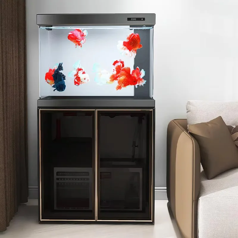 Modern Luxury Fish Tank With Micro-permeable Glass Bottom Filter For Living Room Aquarium Smart Operating
Modern Luxury Fish Tank With Micro-permeable Glass Bottom Filter For Living Room Aquarium Smart Operating