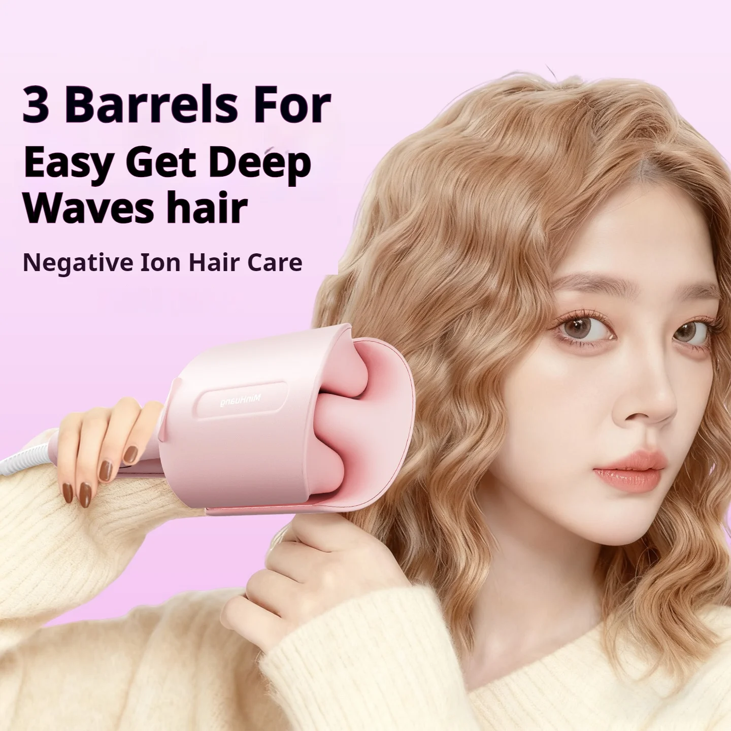 Curling Iron 32mm 100 Million Negative Ions 3 Temperature Settings with Timer Anti-Scalding Hair Styling Tool for Women
Curling Iron 32mm 100 Million Negative Ions 3 Temperature Settings with Timer Anti-Scalding Hair Styling Tool for Women