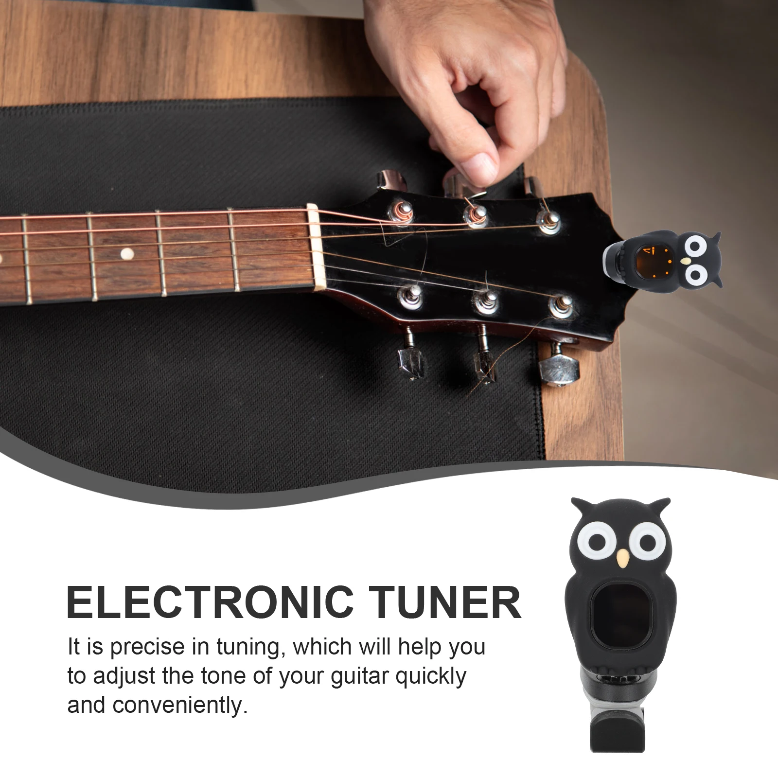 Owl Guitar Tuner Clip On Professional Electric Bass Violin Ukulele Tuning Tool Small Durable Light Acoustic Transducer
Owl Guitar Tuner Clip On Professional Electric Bass Violin Ukulele Tuning Tool Small Durable Light Acoustic Transducer