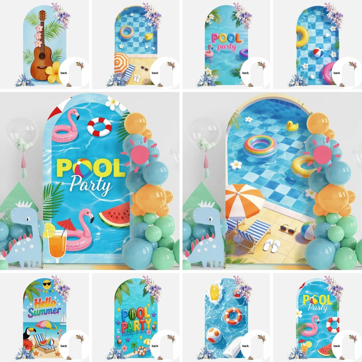 Summer Pool Party Arch Cover Background for Kid Aldult Holiday Camping Swimming Circle Fruits Watermelon Elastic Arched Backdrop
Summer Pool Party Arch Cover Background for Kid Aldult Holiday Camping Swimming Circle Fruits Watermelon Elastic Arched Backdrop
