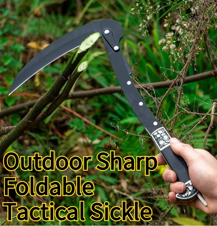 Outdoor Sharp Foldable Tactical Sickle Gardening Home Mowing Portable Stainless Steel Sickle Tool
Outdoor Sharp Foldable Tactical Sickle Gardening Home Mowing Portable Stainless Steel Sickle Tool