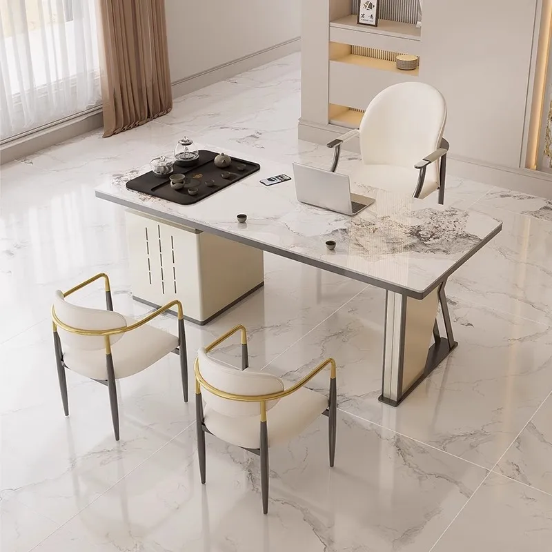 Light luxury rock slab tea table and chair combination simple high-end balcony small home office tea table desk integrated
Light luxury rock slab tea table and chair combination simple high-end balcony small home office tea table desk integrated