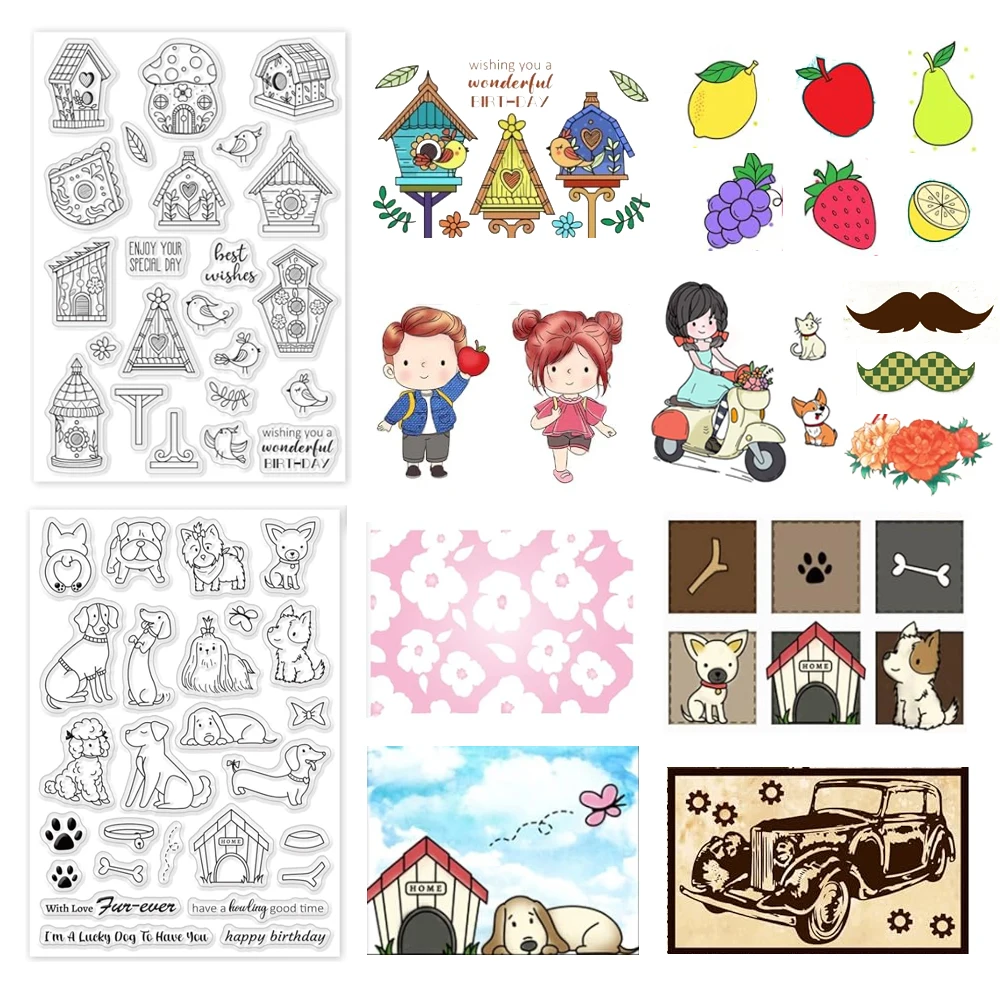 Прозрачные силиконовые штампы с птицами и животными для оформления открыток
Прозрачные силиконовые штампы с птицами и животными для оформления открыток