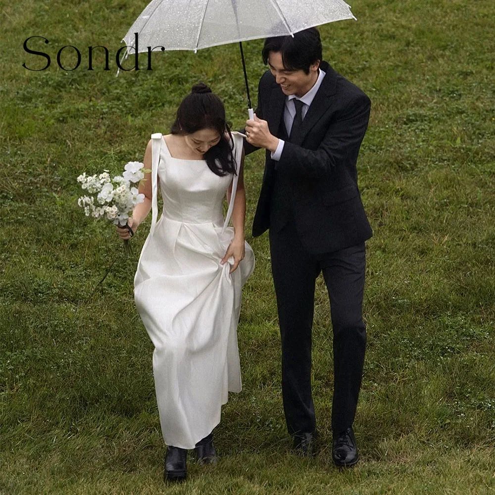 Sondr Customized Elegant Korean Wedding Dresses Square Collar Shoulder Straps Bow Bridal Photo Shoot Gown Self-Wedding Dress
Sondr Customized Elegant Korean Wedding Dresses Square Collar Shoulder Straps Bow Bridal Photo Shoot Gown Self-Wedding Dress