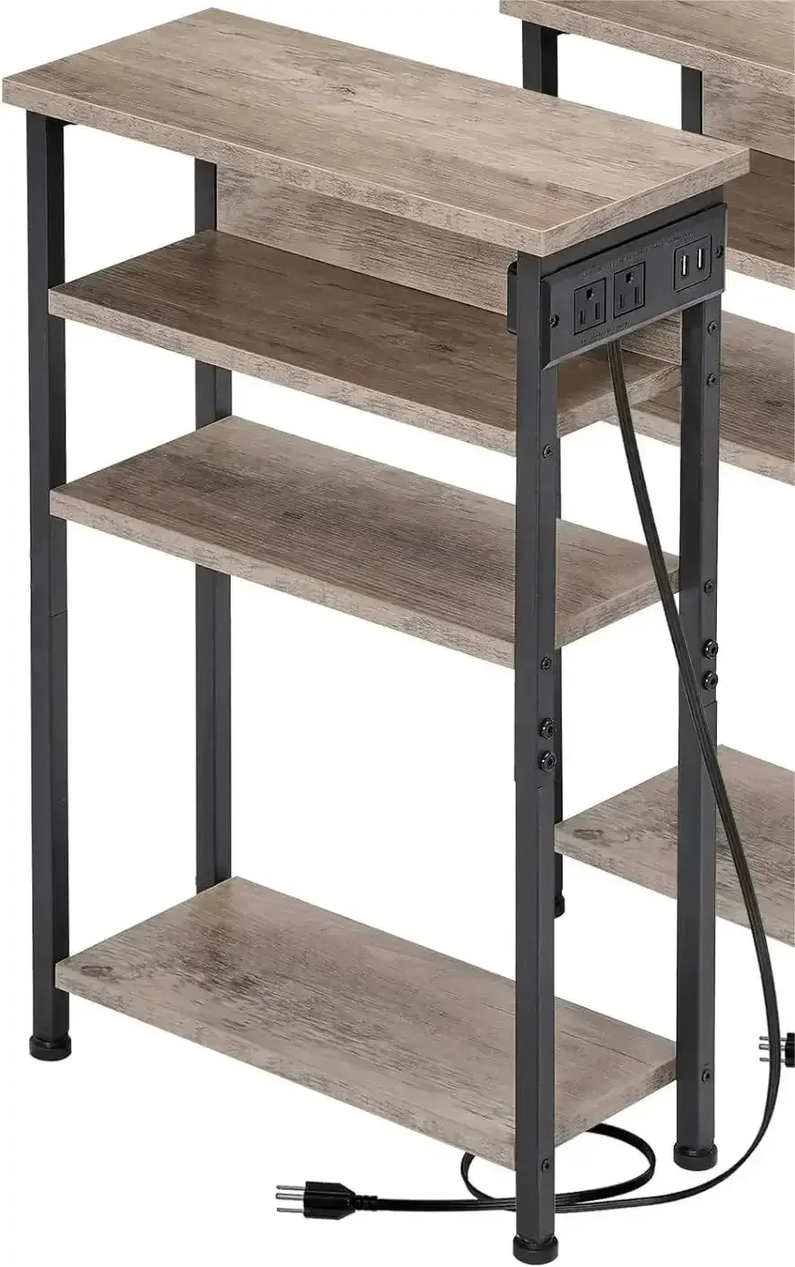 Narrow auxiliary table, thin tables, Final tables with charging station, small space, 4-level sofa table with storage shelf
Narrow auxiliary table, thin tables, Final tables with charging station, small space, 4-level sofa table with storage shelf