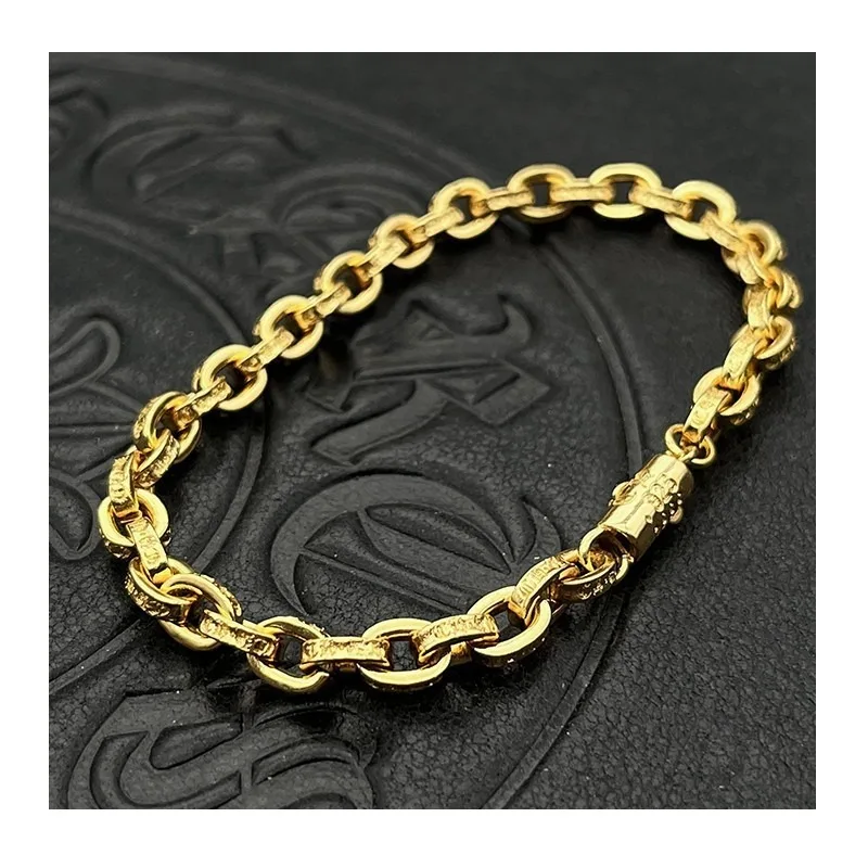 Thai Silver Gold-plated Cross Bracelet, Thin Letter Insert Bracelet, Men's and Women's Jewelry, Punk Hip-hop.
Thai Silver Gold-plated Cross Bracelet, Thin Letter Insert Bracelet, Men's and Women's Jewelry, Punk Hip-hop.