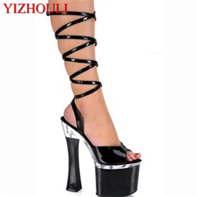 Summer 18cm square , model stage banquet performance, a variety of colors of heels, plus-size high with strapstra dance shoes
Summer 18cm square , model stage banquet performance, a variety of colors of heels, plus-size high with strapstra dance shoes