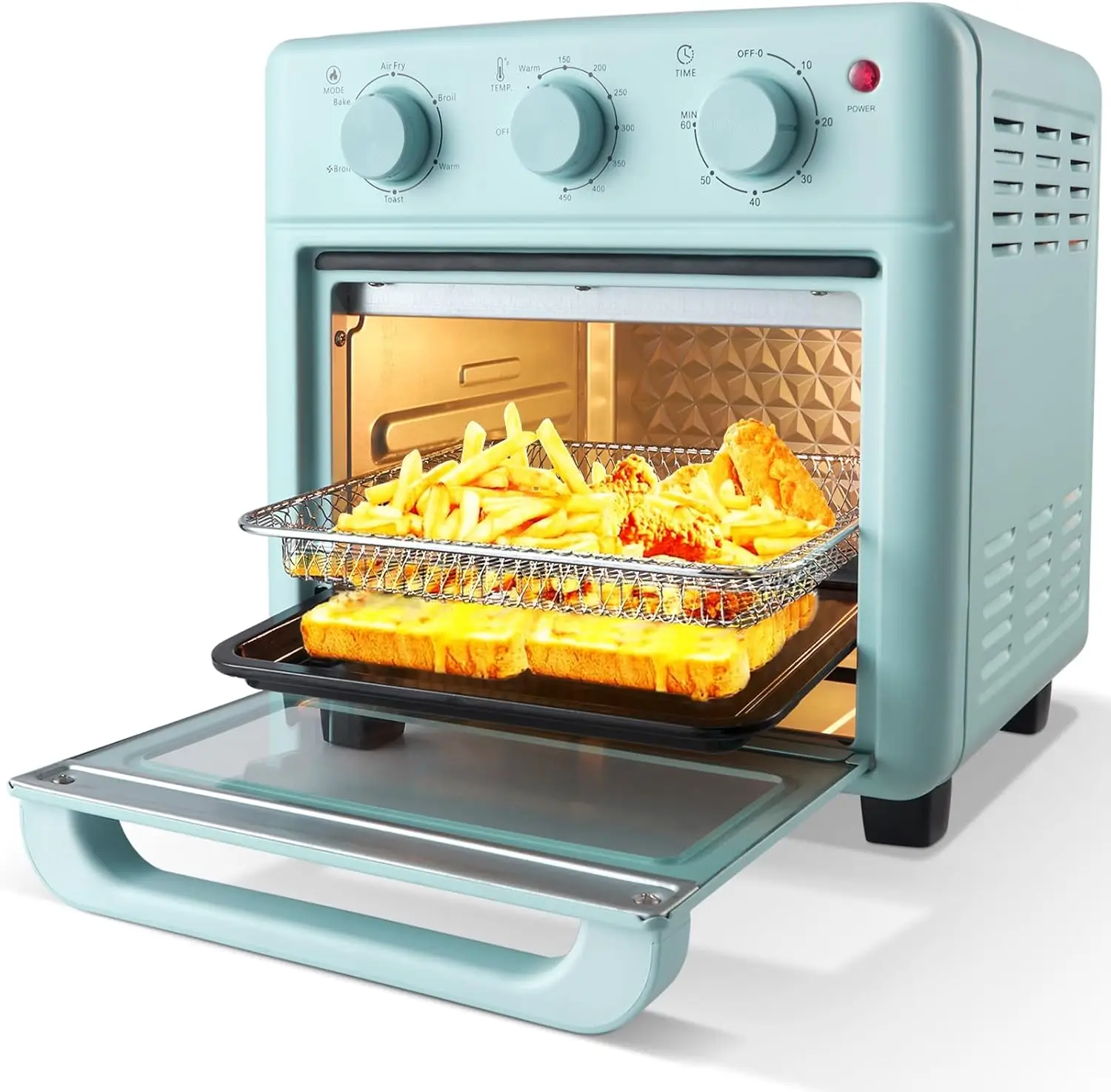 Retro Blue Convection Countertop Oven Air Fryer Toaster Combo 16QT Small Bake Toast Broil Air Fry Rapid Heat 4 Slice 9 Inch Pizz
Retro Blue Convection Countertop Oven Air Fryer Toaster Combo 16QT Small Bake Toast Broil Air Fry Rapid Heat 4 Slice 9 Inch Pizz