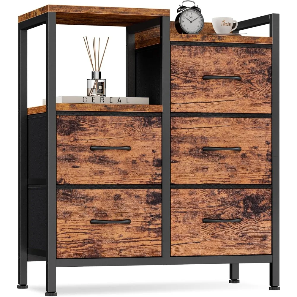 5 Drawer Rustic Brown Dressers for Bedroom 2 Tier Shelf Small Fabric for, Cabinets
5 Drawer Rustic Brown Dressers for Bedroom 2 Tier Shelf Small Fabric for, Cabinets