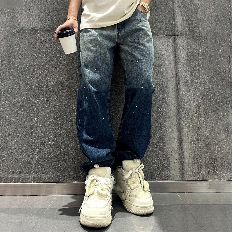 American Style Gradient Jeans Y2k Men Heavy Washed Ink Sprayed Baggy Denim Casual Streetwear Male
American Style Gradient Jeans Y2k Men Heavy Washed Ink Sprayed Baggy Denim Casual Streetwear Male