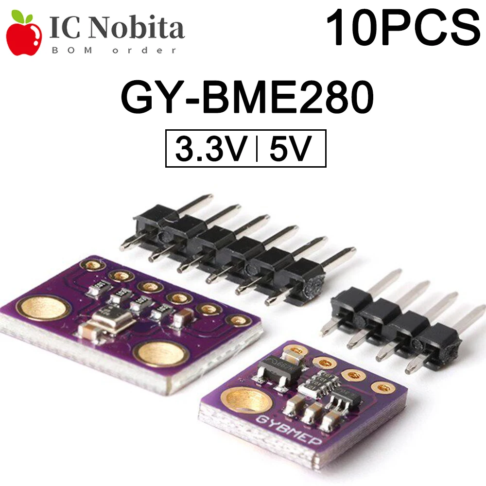 10 шт. GY-BME280 3,3 В/5 В модуль датчика температуры, влажности и барометрического давления IIC I2C/SPI для Arduino
10 шт. GY-BME280 3,3 В/5 В модуль датчика температуры, влажности и барометрического давления IIC I2C/SPI для Arduino