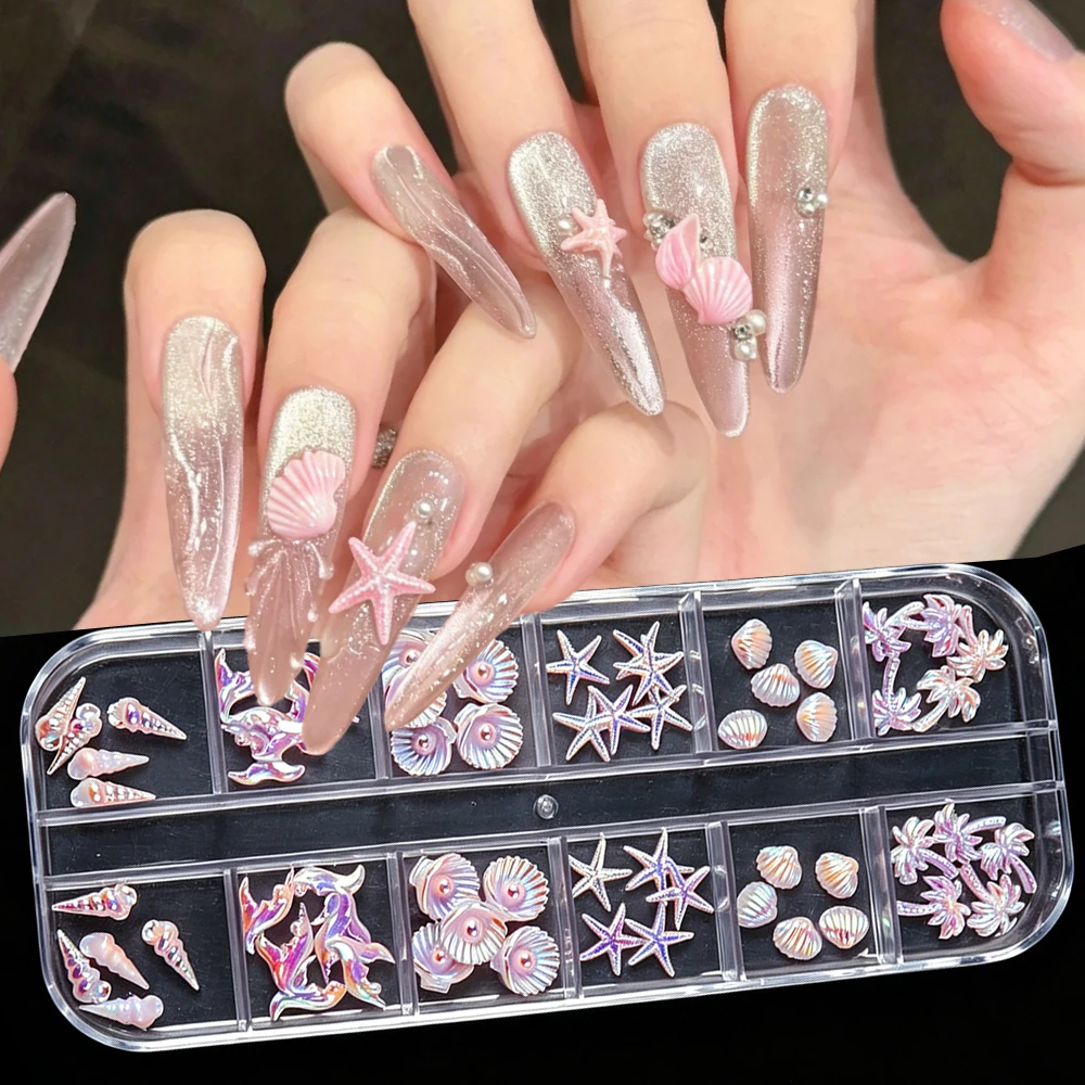 12Grids Pink Starfish Shell Ocean Nail Rhinestone 3D Aurora Mixed Summer Conch Shell Pearl Nail Charms Resin DIY Crafts Nail Dec
12Grids Pink Starfish Shell Ocean Nail Rhinestone 3D Aurora Mixed Summer Conch Shell Pearl Nail Charms Resin DIY Crafts Nail Dec