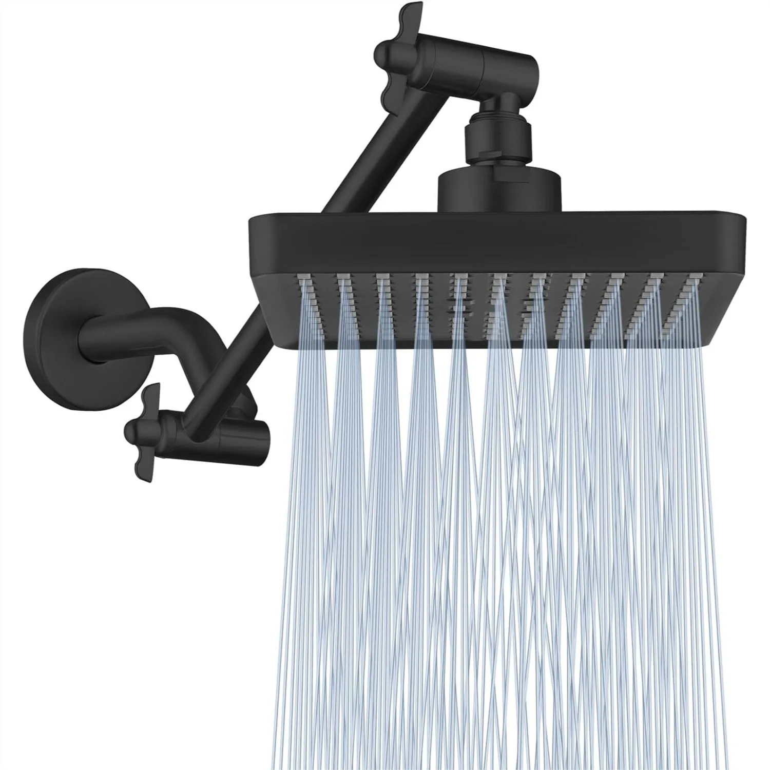 High Pressure Rain Shower Head with 11" Extension Arm, High Flow Rainfall Showerhead, Pressure Boosting, Square Brushed Nickel
High Pressure Rain Shower Head with 11" Extension Arm, High Flow Rainfall Showerhead, Pressure Boosting, Square Brushed Nickel