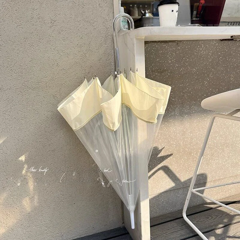 Long Handle Transparent Automatic Umbrella for Women Sun And Rain Proof Double Layer Bend Hook American Style Home Living
Long Handle Transparent Automatic Umbrella for Women Sun And Rain Proof Double Layer Bend Hook American Style Home Living