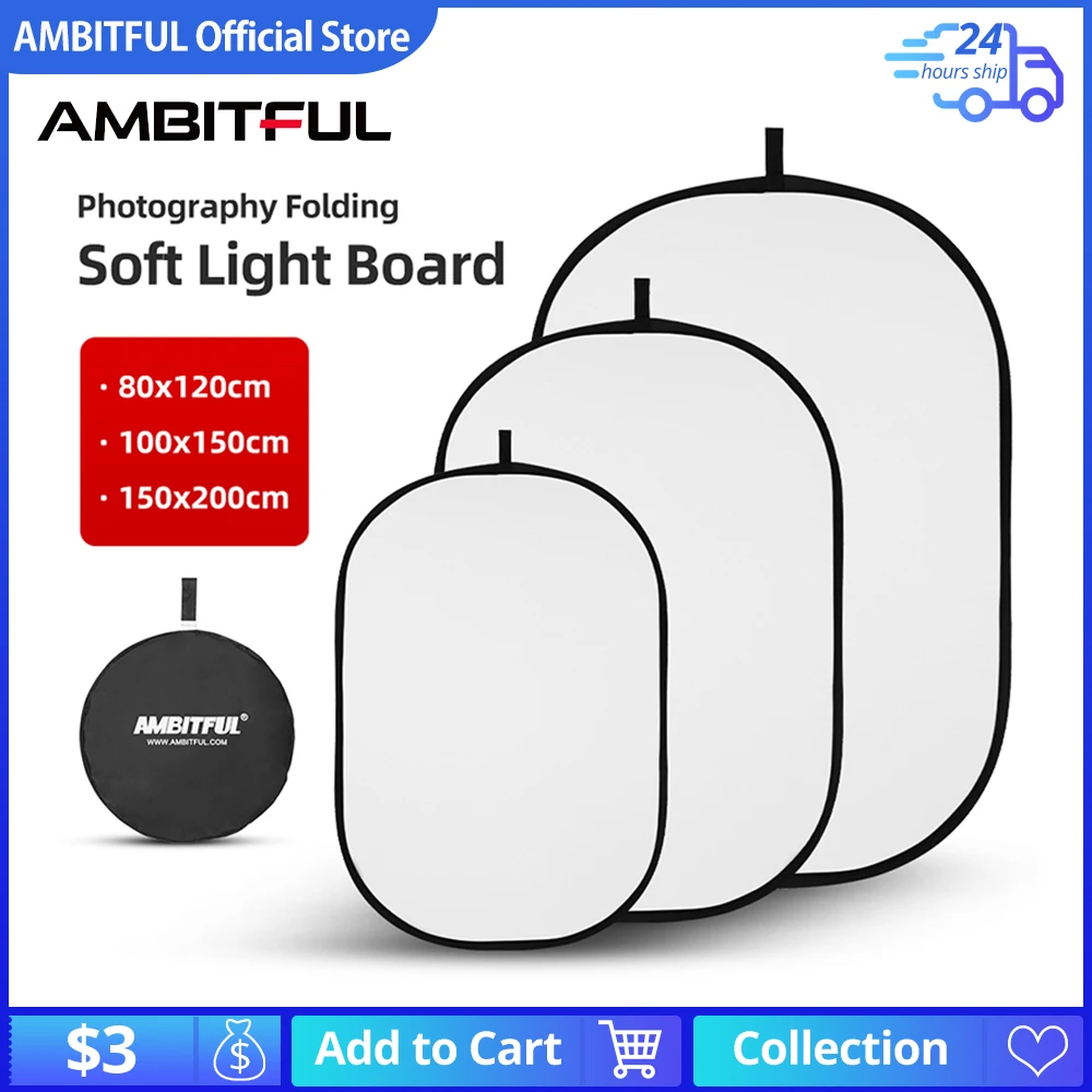 AMBITFUL 80x120cm 100x150cm 150 x 200cm Portable Oval Multi-Disc Transparent White Reflector Collapsible Studio Photo Diffuser
AMBITFUL 80x120cm 100x150cm 150 x 200cm Portable Oval Multi-Disc Transparent White Reflector Collapsible Studio Photo Diffuser