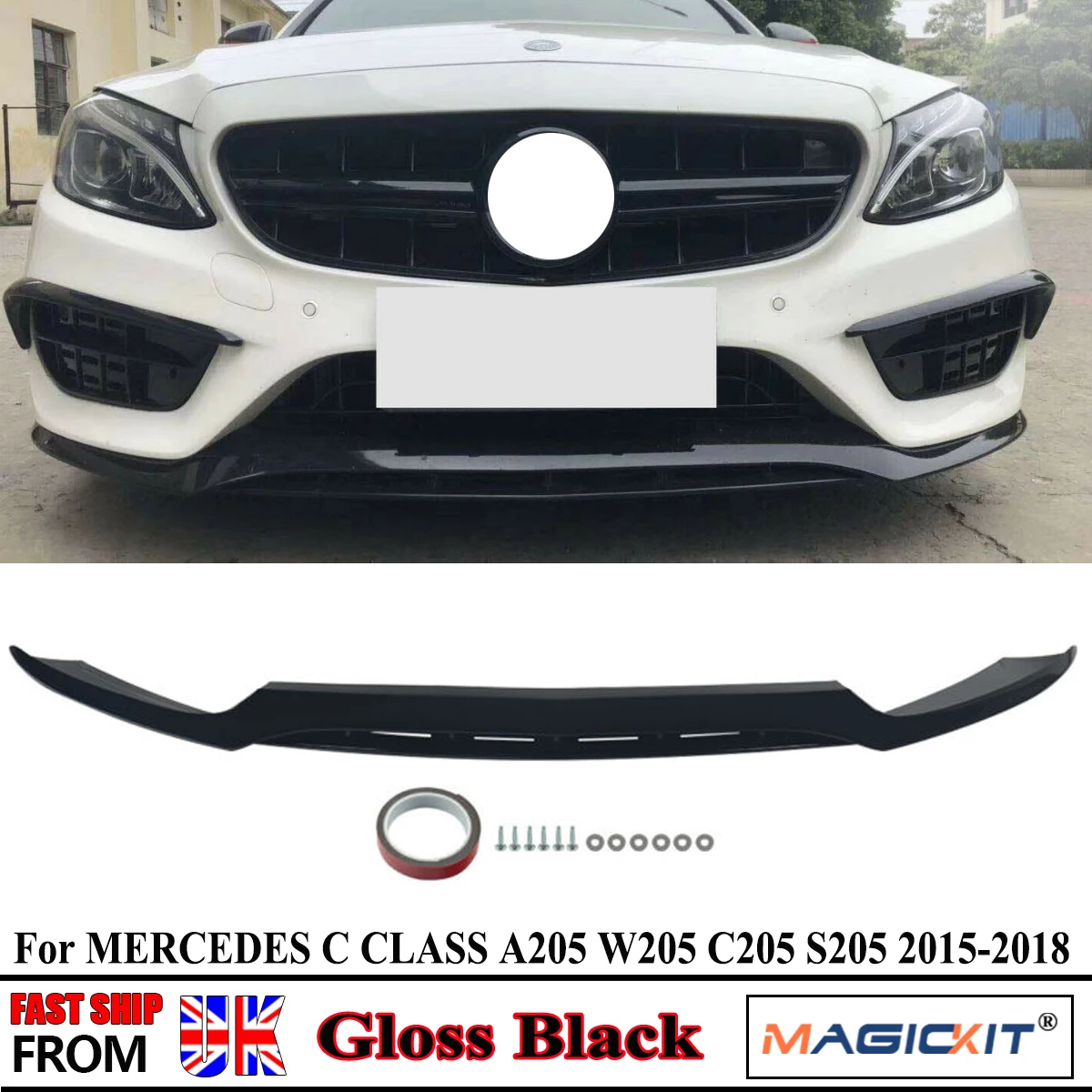 Magickit Front Bumper Lip Fit For 2015-2018 Mercede Benz C Class W205 C205 C43 Glossy Black AMG Style Spoiler Splitters Body Kit
Magickit Front Bumper Lip Fit For 2015-2018 Mercede Benz C Class W205 C205 C43 Glossy Black AMG Style Spoiler Splitters Body Kit