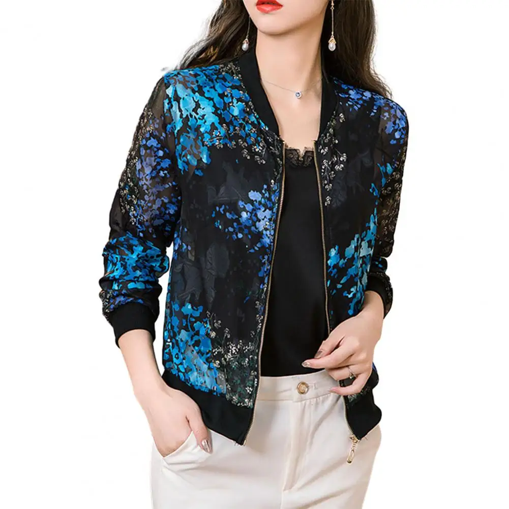 Jackets Women Chiffon Coat Long Sleeve Print Sunscreen Coat Zipper Placket Thin Chaquetas Para Mujeres
Jackets Women Chiffon Coat Long Sleeve Print Sunscreen Coat Zipper Placket Thin Chaquetas Para Mujeres