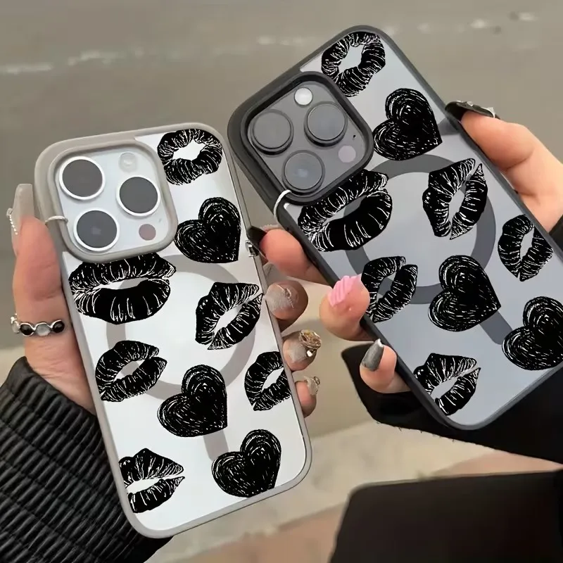 Pop Black Lip Print For Wireless Charging Case For IPhone 17 Pro Max Cases For IPhone 16 15 14 13 11 12 Pro Plus Air Magnetic Co
Pop Black Lip Print For Wireless Charging Case For IPhone 17 Pro Max Cases For IPhone 16 15 14 13 11 12 Pro Plus Air Magnetic Co