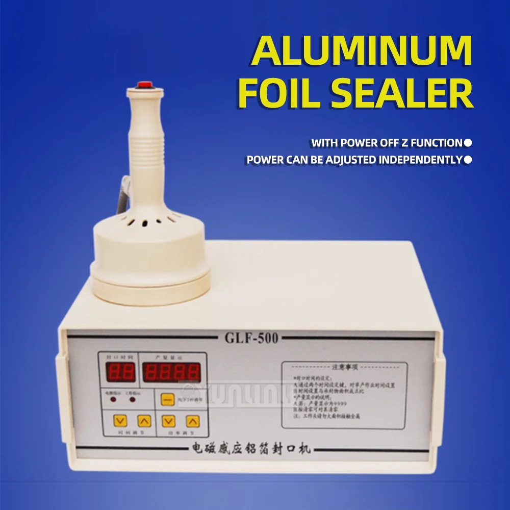GLF500 Aluminum Foil Sealing Machine Electromagnetic Induction Seal Machine Bottle Cap Sealer Baling Machine 20-100mm 220V
GLF500 Aluminum Foil Sealing Machine Electromagnetic Induction Seal Machine Bottle Cap Sealer Baling Machine 20-100mm 220V