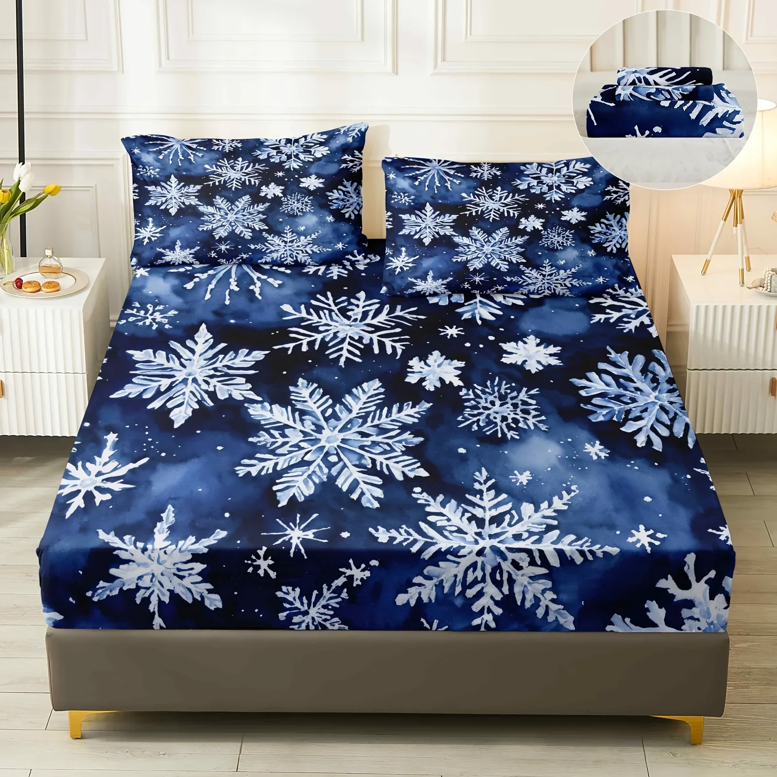 JIT3Pcs 85G Polyester Digital Printed Sheet & Pillowcase Sets, Soft & Comfortable, All-Season, Machine Washable, Includes Pair
JIT3Pcs 85G Polyester Digital Printed Sheet & Pillowcase Sets, Soft & Comfortable, All-Season, Machine Washable, Includes Pair