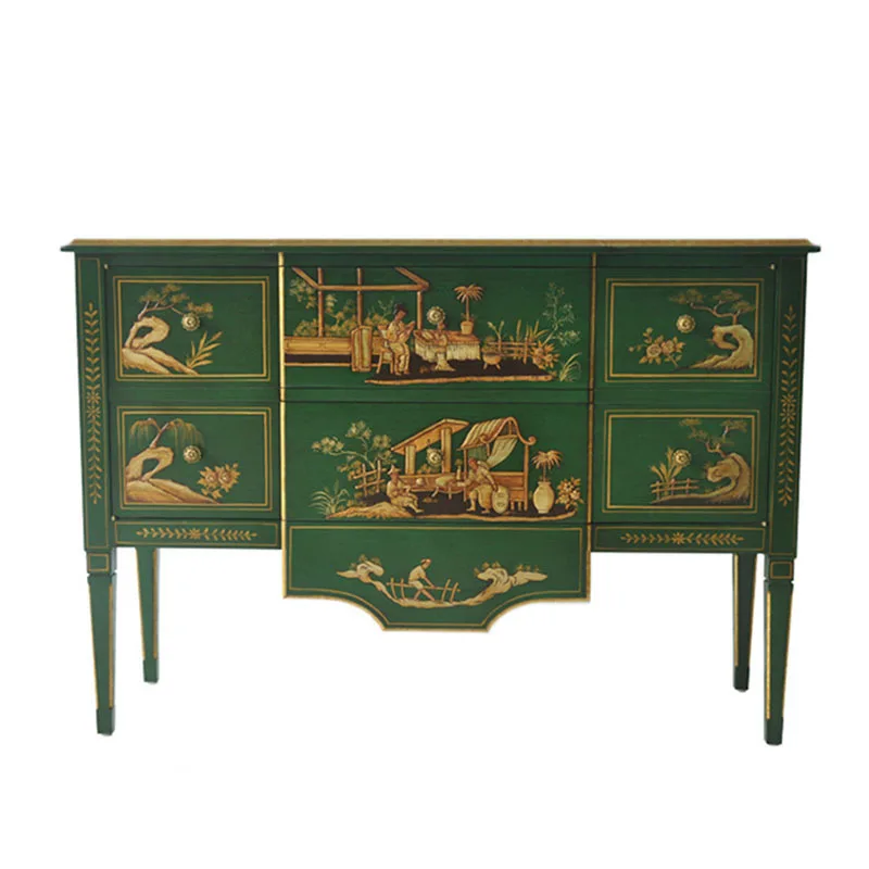 Side cabinet hand-painted country scenery villa living room foyer storage entrance cabinet
Side cabinet hand-painted country scenery villa living room foyer storage entrance cabinet