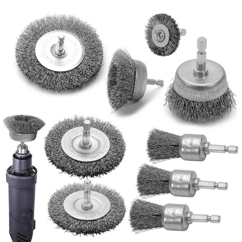 Wire Brush Wheel Cup Brush Set Wire Brush for Drill 1/4 Inch Arbor 0.0118 Inch Coarse Carbon Steel Crimped Wire Wheel
Wire Brush Wheel Cup Brush Set Wire Brush for Drill 1/4 Inch Arbor 0.0118 Inch Coarse Carbon Steel Crimped Wire Wheel