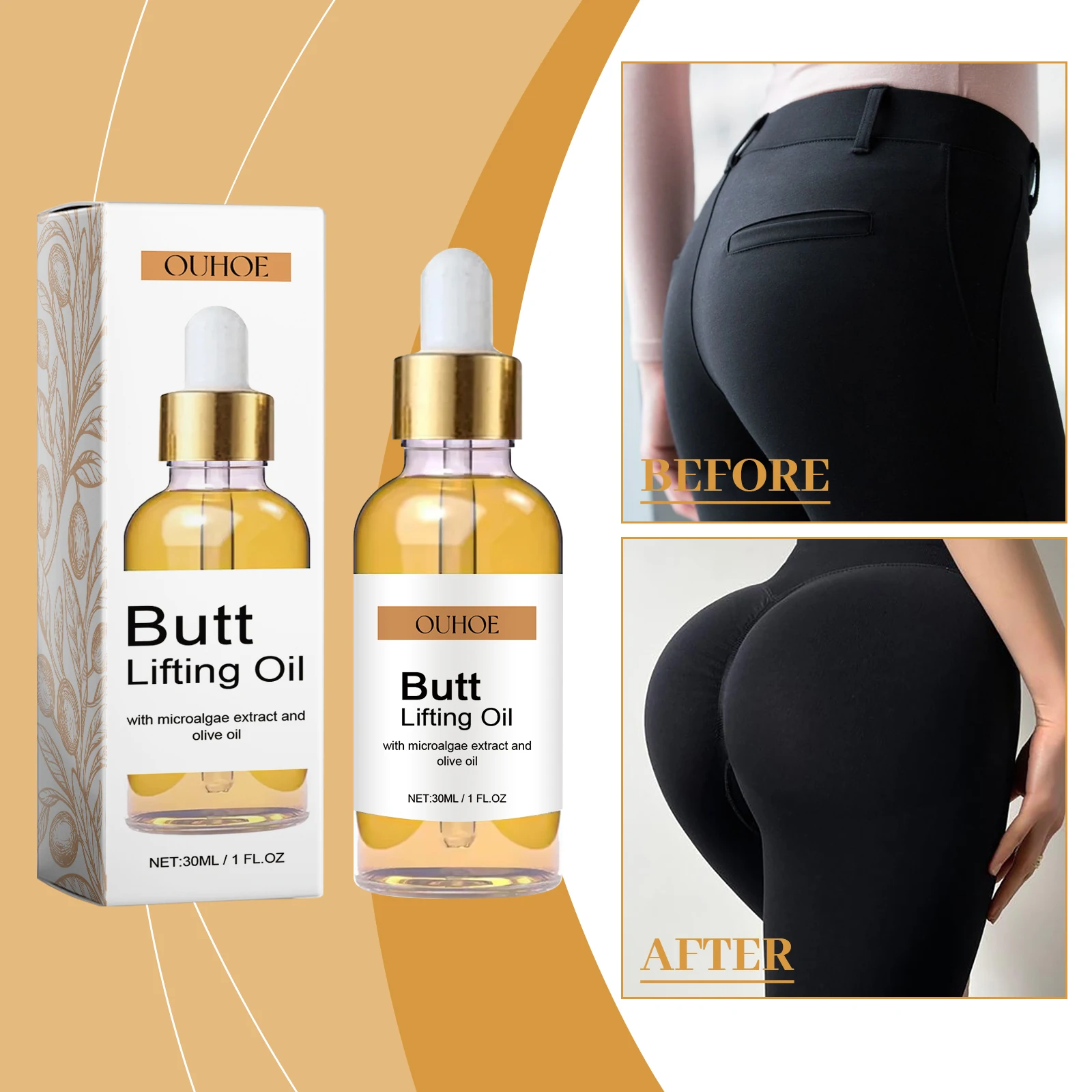 Buttock Enlargement Oil Hip Lifting Growth Firming Nourishing Moisturize Skin Tighten Pores Enhance Elasticity Body Massage Care
Buttock Enlargement Oil Hip Lifting Growth Firming Nourishing Moisturize Skin Tighten Pores Enhance Elasticity Body Massage Care