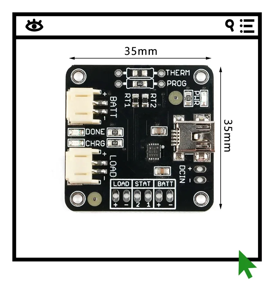 CJMCU-73833 MCP73833 Linear Charger Management Controller for LiPo/Li-ion Batteries
CJMCU-73833 MCP73833 Linear Charger Management Controller for LiPo/Li-ion Batteries