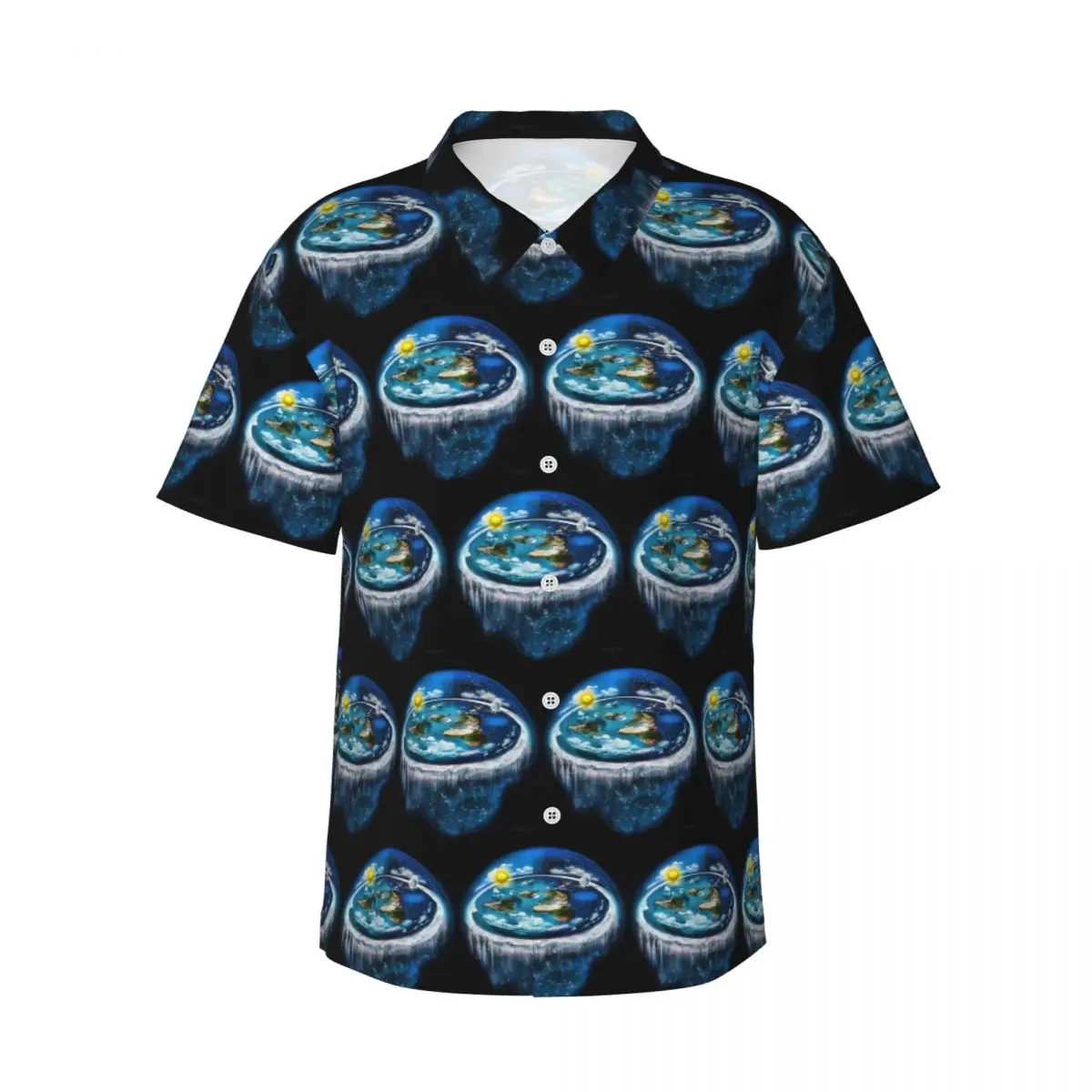 Flat Earth With Dome A Men's Shirts Hawaiian Short Sleeve Shirt Casual Button Tops for Summer Beach
Flat Earth With Dome A Men's Shirts Hawaiian Short Sleeve Shirt Casual Button Tops for Summer Beach