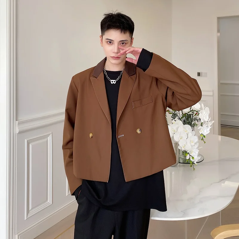 Loose Short Men's Suit Jacket Youthful Korean Style Fashionable Versatile Popular Internet Celebrity Patchwork Suit Coat
Loose Short Men's Suit Jacket Youthful Korean Style Fashionable Versatile Popular Internet Celebrity Patchwork Suit Coat