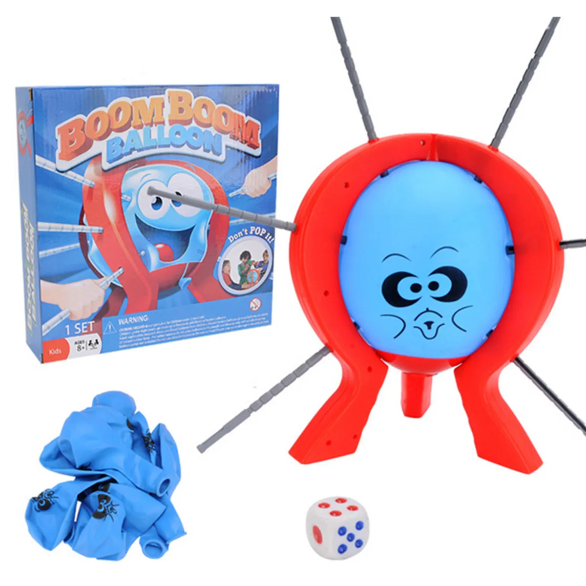 Exciting boom boom balloon tabletop game bursting balloon for party game prop Prank punishment for family kids birthday present 
Exciting boom boom balloon tabletop game bursting balloon for party game prop Prank punishment for family kids birthday present