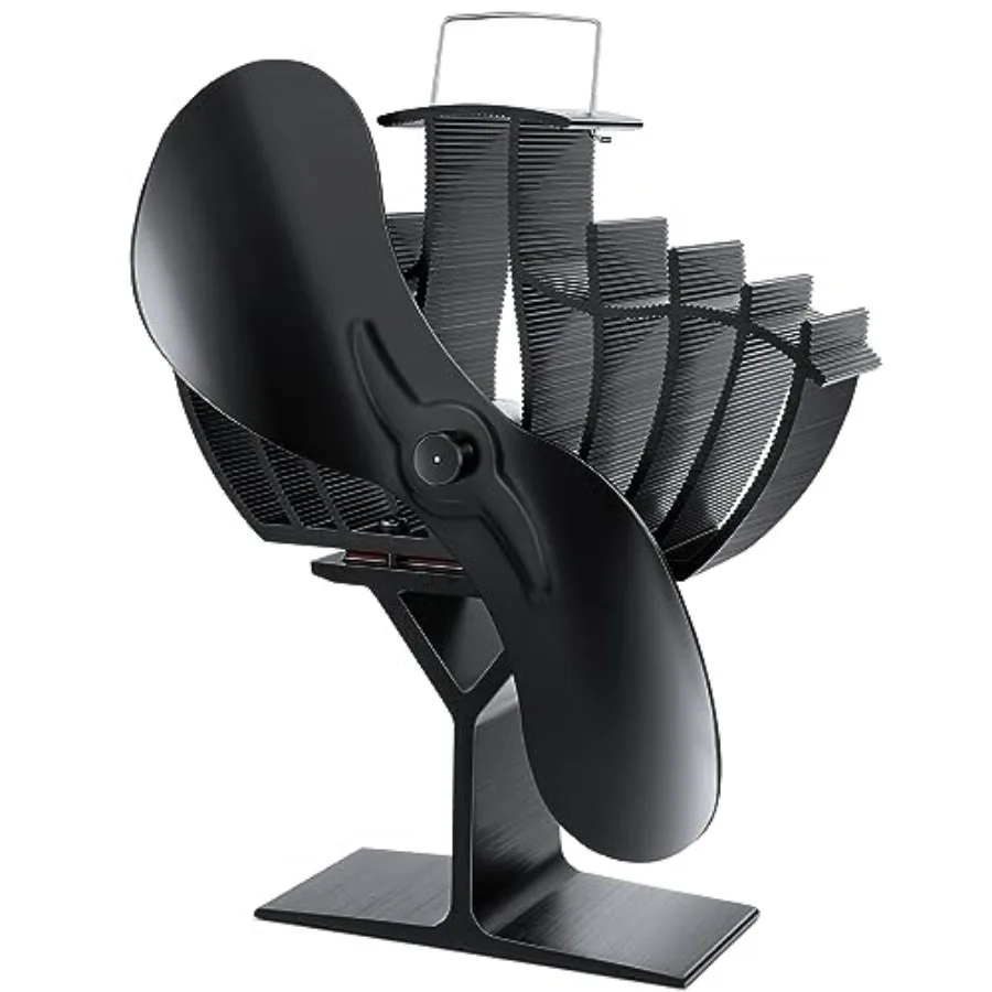Upgraded Wood Stove Fan High Airflow, -Sized Heat Powered Stove Fan Non Electric Fireplace Fan, Stove Accessories, for Wood/Gas
Upgraded Wood Stove Fan High Airflow, -Sized Heat Powered Stove Fan Non Electric Fireplace Fan, Stove Accessories, for Wood/Gas