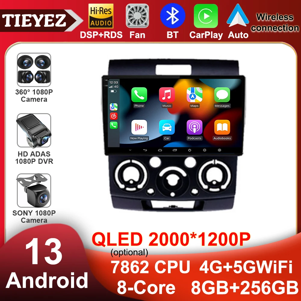For Ford Everest Ranger Mazda BT-50 2006-2011 Black Android 13 Car Radio Stereo Multimedia Video Player Navigation GPS Audio
For Ford Everest Ranger Mazda BT-50 2006-2011 Black Android 13 Car Radio Stereo Multimedia Video Player Navigation GPS Audio