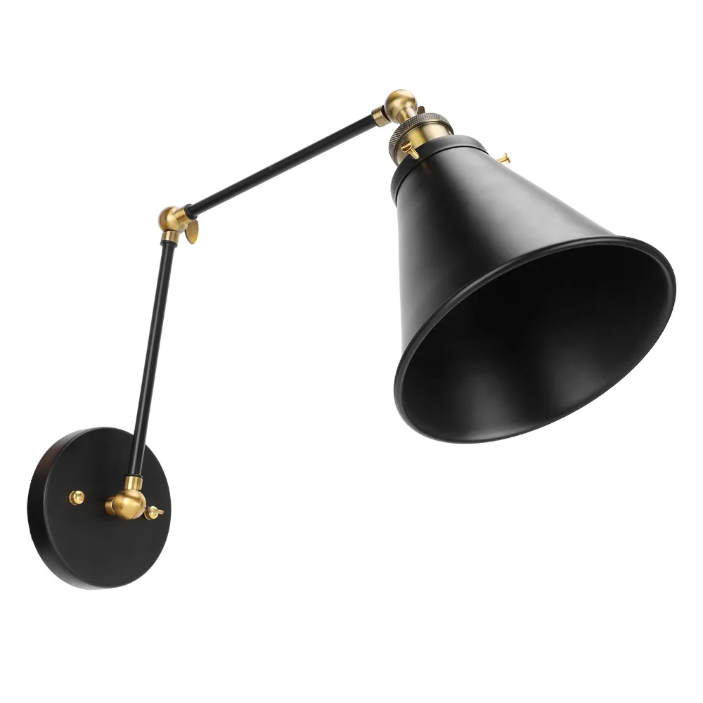 Modern Classic Metal Shade Wall Sconce Adjustable Arm Swing Arm Wall Lamp Black Color AC85‑265V Wall Light Indoor Use
Modern Classic Metal Shade Wall Sconce Adjustable Arm Swing Arm Wall Lamp Black Color AC85‑265V Wall Light Indoor Use