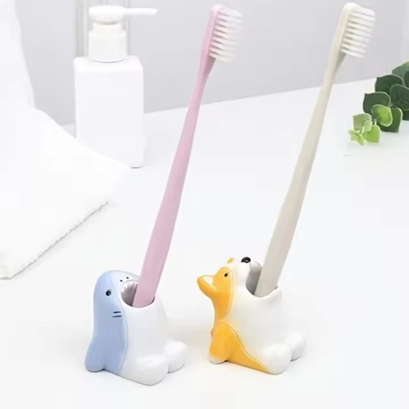 Cartoon Animal Toothbrush Holder Cute Corgi Shark Storage Stand Makeup Brush Stationery Countertop Organizer Bathroom Decoration
Cartoon Animal Toothbrush Holder Cute Corgi Shark Storage Stand Makeup Brush Stationery Countertop Organizer Bathroom Decoration