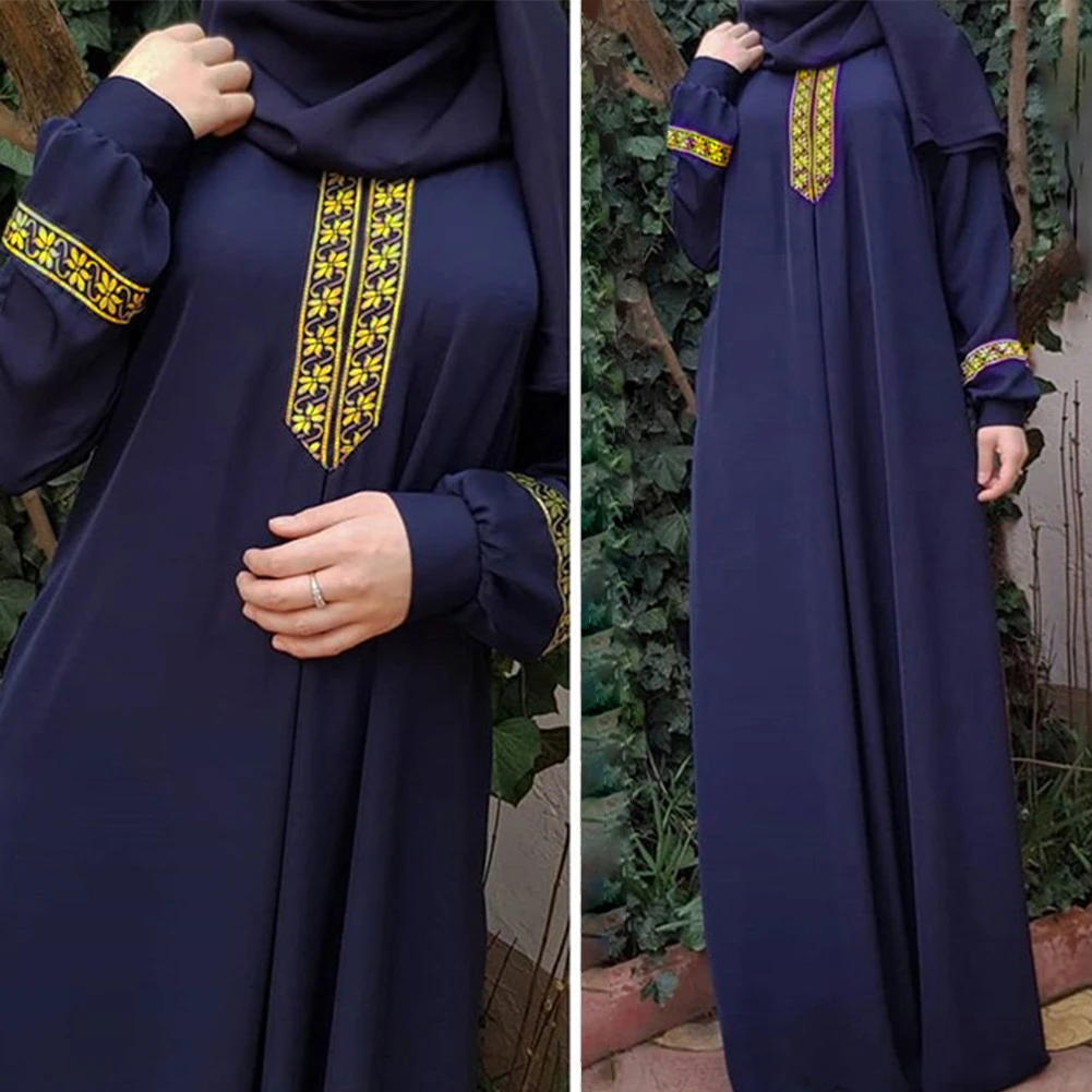 Stylish Dress Female's Clothes Abaya Prayer Maxi Dress Ladies Arab Robe Long Sleeve Muslim Dresses O-Neck Collar
Stylish Dress Female's Clothes Abaya Prayer Maxi Dress Ladies Arab Robe Long Sleeve Muslim Dresses O-Neck Collar