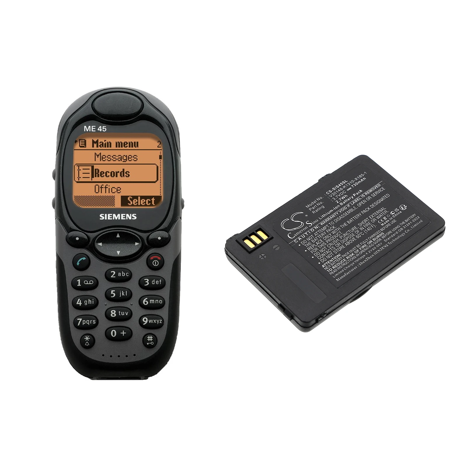 Mobile,SmartPhone Replacement Battery ForSiemens:3618,6618,M45,ME45,S45,S45i L36880-N4501-A100,840mAh / 3.11Wh--3.6V--Li-ion
Mobile,SmartPhone Replacement Battery ForSiemens:3618,6618,M45,ME45,S45,S45i L36880-N4501-A100,840mAh / 3.11Wh--3.6V--Li-ion