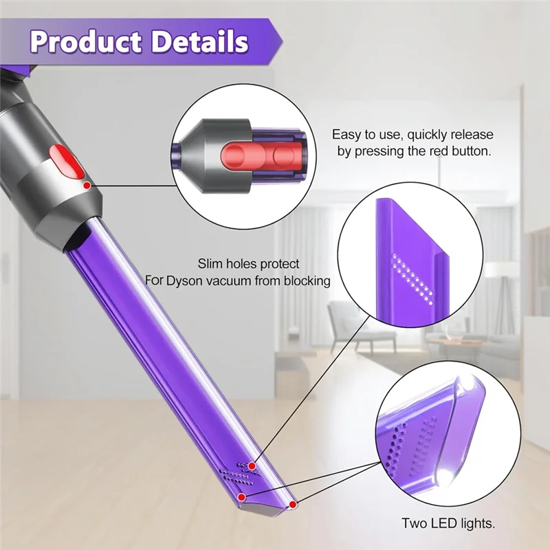ABBP-LED Light Pipe Щелевой инструмент Гибкий удлинительный шланг Сменный комплект для пылесоса Dyson V7 V8 V10 V11 V15 Насадки
ABBP-LED Light Pipe Щелевой инструмент Гибкий удлинительный шланг Сменный комплект для пылесоса Dyson V7 V8 V10 V11 V15 Насадки