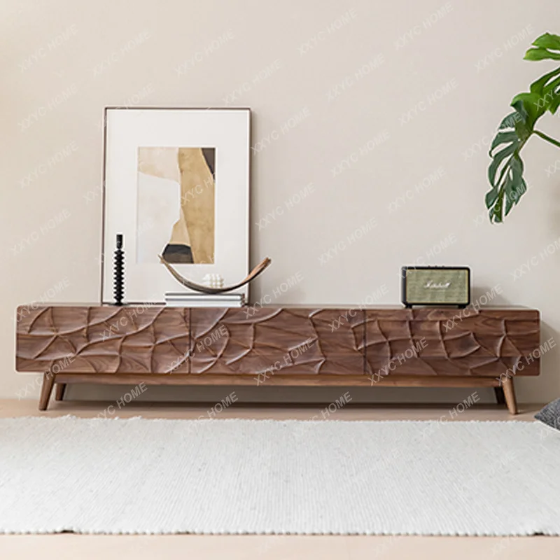 L simple light luxury all solid wood TV cabinet small apartment log floor foot living room home
L simple light luxury all solid wood TV cabinet small apartment log floor foot living room home