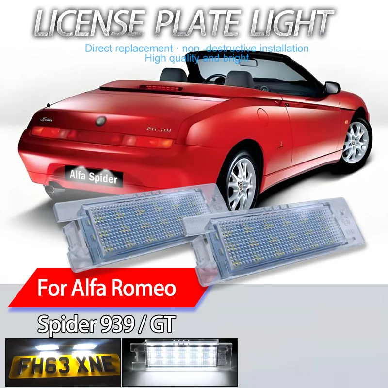 2Pcs Car Canbus No Error LED Number License Plate light White 12V For Alfa Romeo Spider 939 2006-2010 GT 2004-2010 Car Styling
2Pcs Car Canbus No Error LED Number License Plate light White 12V For Alfa Romeo Spider 939 2006-2010 GT 2004-2010 Car Styling
